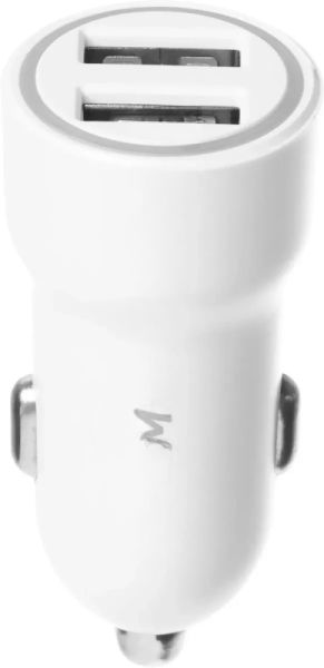 Автомобильное зар./устр. Digma DGC1С 12W 2.4A 2xUSB белый (DGC1C2LX22WH)