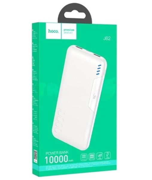 Портативный аккумулятор 10000mAh 2USB+1Type-C+1Micro USB 2.0A Hoco J158A (White)