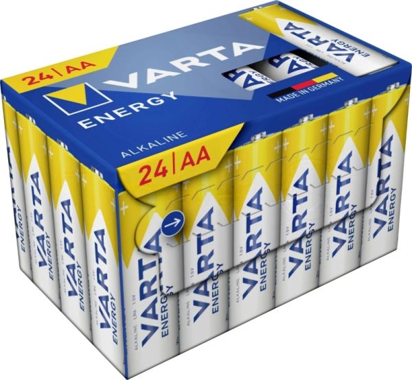 Батарейка AA Varta ENERGY LR6 AA CUBE Pack24 Alkaline 1.5V (4106) (24 шт.)