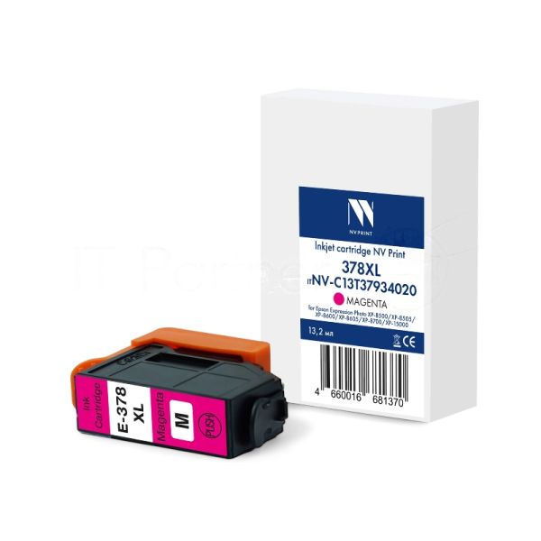Струйный картридж NVPrint 378XL (NV-C13T37934020) Magenta для Epson EP XP-8500/XP-8505/XP-8600/XP‑8605/XP-8700/XP-15000 (13.2 мл) совместимый