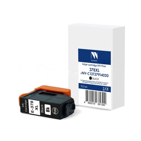 Струйный картридж NVPrint 378XL (NV-C13T37914020) Black для Epson EP XP-8500/XP-8505/XP-8600/XP‑8605/XP-8700/XP-15000 (13.2 мл) совместимый