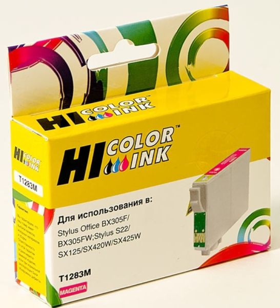 Картридж Epson Stylus S22/SX125/SX420W/SX425W/BX305F (Hi-Black) new, C13T12834010, M