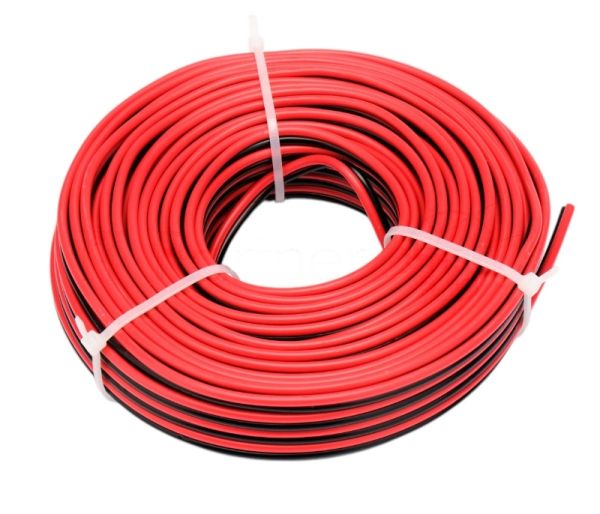 Акустический кабель Cablexpert CC-TC2Lx0.75-20M, 2x0.75мм2, 20м, черно-красный, пакет