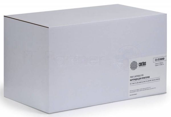 Картридж лазерный Cactus CS-CF280XD черный (2x6900 стр.) для HP LJ Pro 400/M401/M425