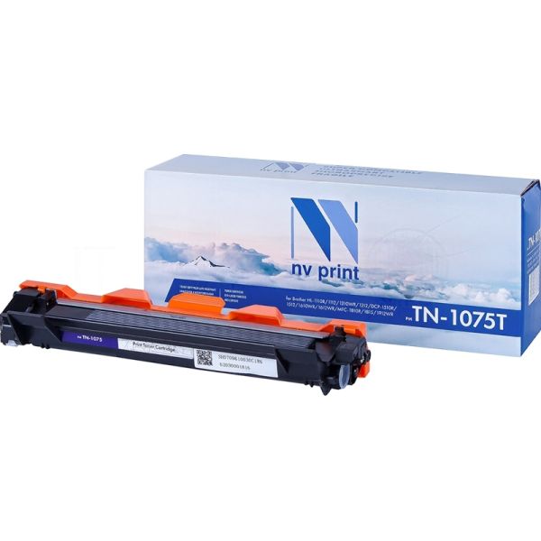 Картридж NVPrint NV-TN1075T (тип TN-1075) Black черный, 1000 стр., для Brother HL-1110R/1112/1210WR/1212/DCP-1510R/1512/1610WR/1612WR/MFC-1810R/1815/1912WR