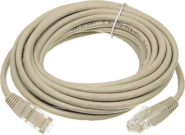 Патч-корд LANMASTER UTP RJ-45 (m)-RJ-45 (m) cat.5e 5м серый