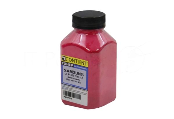 Тонер Samsung CLP 300 (Content) Тип 1.1, M, 45 г, банка
