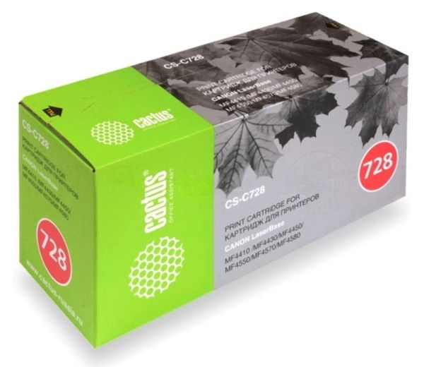 Картридж лазерный Cactus CS-C728S черный (2100 стр.) для Canon i-Sensys MF4410/4430/4450/4550D