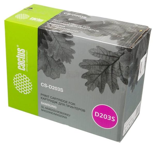 Картридж лазерный Cactus CS-D203S черный (3000 стр.) для Samsung SL-M3820D/M3820ND/M4020ND/M4020NX