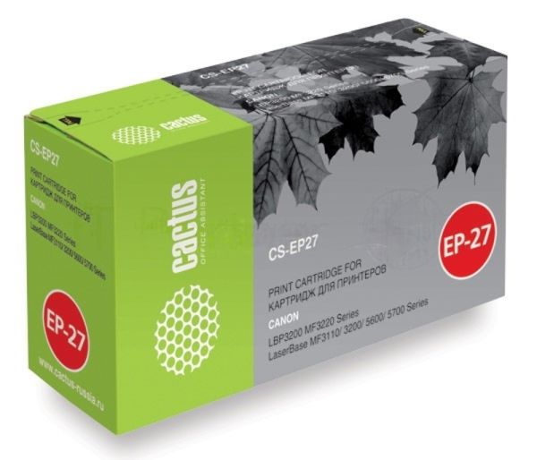 Картридж лазерный Cactus CS-EP27S черный (2500 стр.) для Canon LBP3200/MF3220/3110/3200/5600