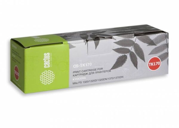 Картридж лазерный Cactus CS-TK170 черный (7200 стр.) для Kyocera Mita P2135 Ecosys, P2135d Ecosys, P2135dn Ecosys, Mita FS 1320, 1320d, 1320dn, 1370, 1370dn