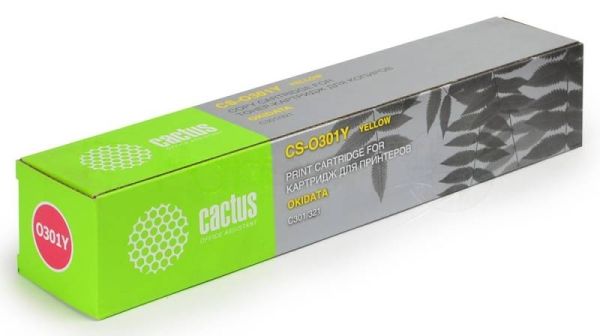 Картридж лазерный Cactus CS-O301Y желтый (1500 стр.) для OKI C301/321
