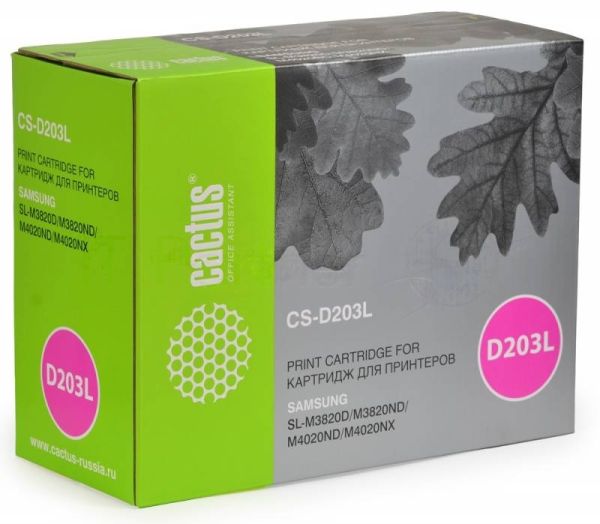Картридж лазерный Cactus CS-D203L черный (5000 стр.) для Samsung SL-M3820D/M3820ND/M4020ND/M4020NX