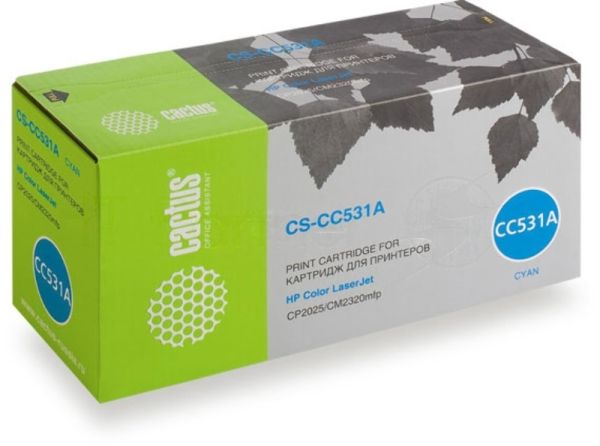 Картридж лазерный Cactus CS-CC531A голубой (2800 стр.) для HP Color LaserJet CP2025/CM2320mfp