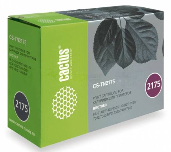 Картридж лазерный Cactus CS-TN2175S черный (2600 стр.) для Brother HL-2140/2150/2170