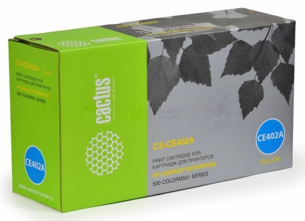 Картридж лазерный Cactus CS-CE402A желтый (6000 стр.) для HP CLJ Color M551 series