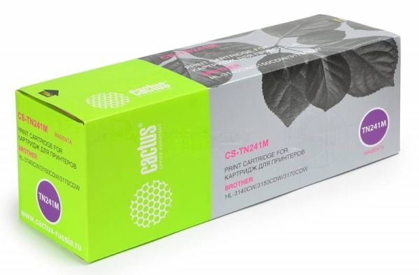 Картридж лазерный Cactus CS-TN241M пурпурный (1400 стр.) для принтеров Brother HL-3170CDW