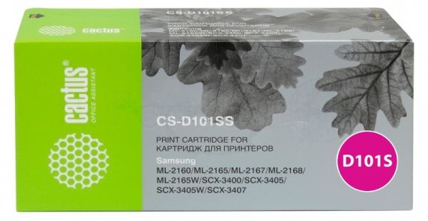 Картридж лазерный Cactus CS-D101SS черный (1500 стр.) для Samsung ML-2160/2165/2167/2168/SCX-3400/3405