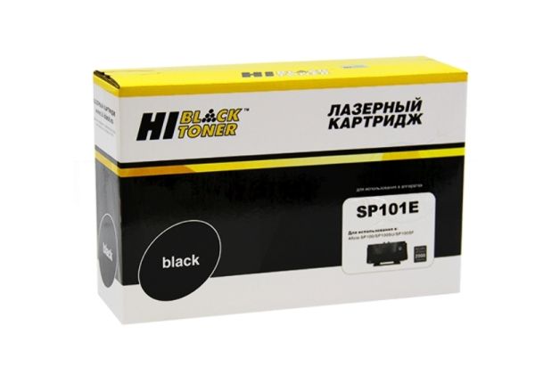 Тонер Картридж Hi-Black SP101E черный, для Ricoh Aficio SP100/100SF/100SU, 2К(аналог SP101E)