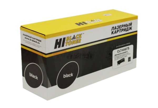 Расходные материалы Hi-Black CLT-K407S Картридж для Samsung CLP320/320N/CLX-3185/3185N/FN Bk с чипом