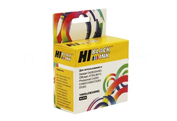 Картридж HP PS C4283/C5283/D5363/J5783/J6413/D4263, №140XL (Hi-Black) CB336HE, BK