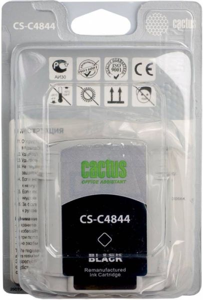 Картридж струйный Cactus CS-C4844 черный (72 мл) для №10 HP 2000/2500/1000/1100/1200