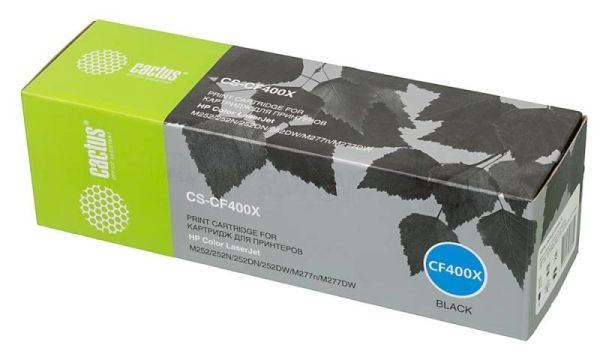 Картридж лазерный Cactus CS-CF400X черный (2800 стр.) для HP CLJ M252/252N/252DN/252DW/M277n/M277DW