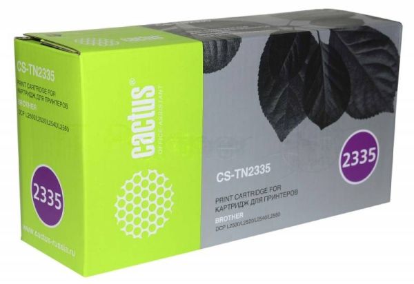 Картридж лазерный Cactus CS-TN2335 черный (1200 стр.) для Brother DCP L2500/L2520/L2540/L2560