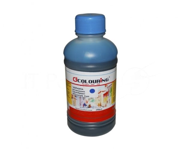 Чернила Colouring для принтеров Canon/Epson/HP/Lexmark Cyan 250 мл водн U