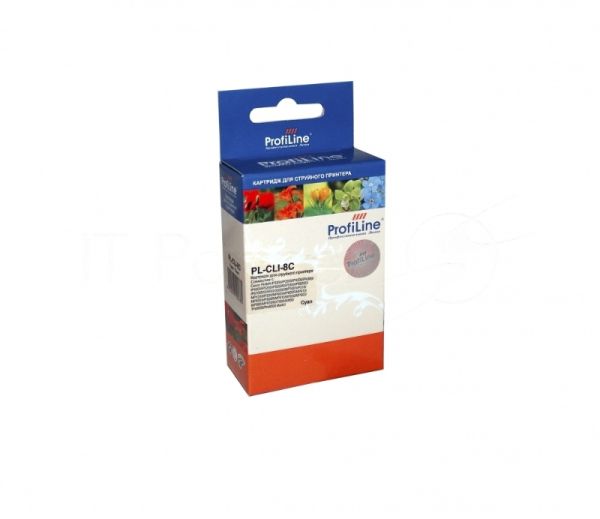 Картридж струйный ProfiLine PL-CLI-8C для принтеров Canon Pixma iP3300/iP6600D/MP950 с чипом Cyan водн