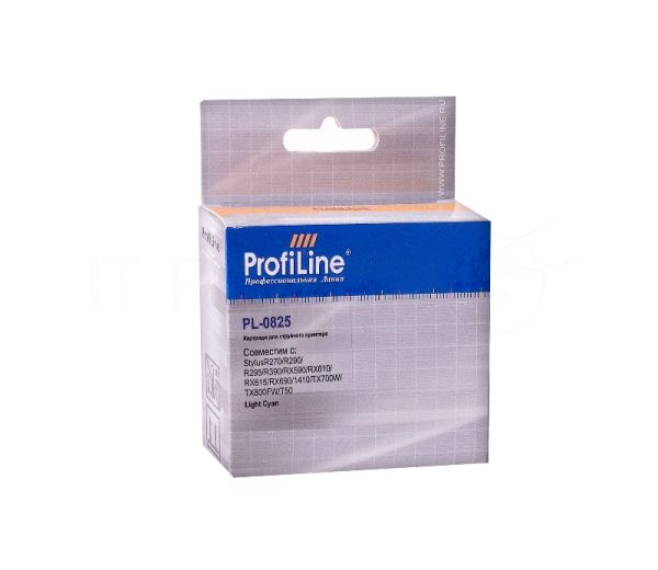 Картридж струйный ProfiLine PL-0825 для принтеров Epson StylusR270/R290/R295/R390/RX590/RX610/RX615/RX690/1410/TX700W/TX800FW/T50 Light Cyan водн