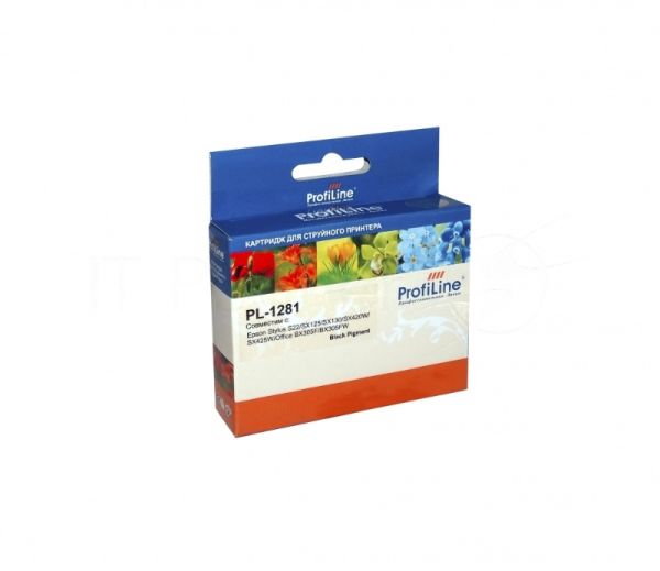 Картридж струйный ProfiLine PL-1281 для принтеров Epson StylusS22/SX125/SX130/SX420W/SX425W/Office BX305F/BX305FW Black пигментные