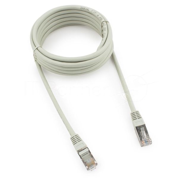 Патч-корд FTP Cablexpert cat.5e, 3м, литой, многожильный серый