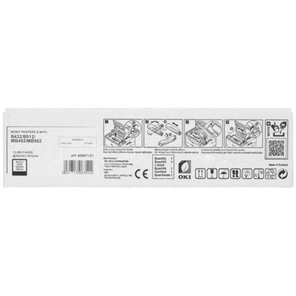 Картридж лазерный Oki B432/512/MB492/562 12K