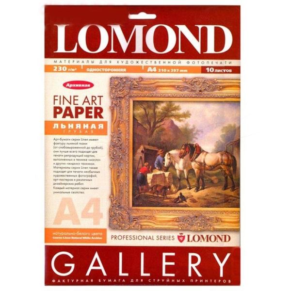 Холст Lomond Pigm Canvas P А4 10л 