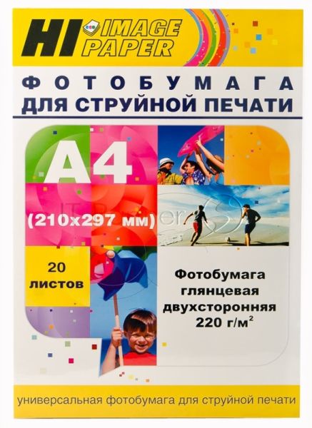 Бумага Hi-Black A21135 глянцевая двусторонняя (Hi-image paper) A4, 220 г/м, 20 л. DGC220-A4-20