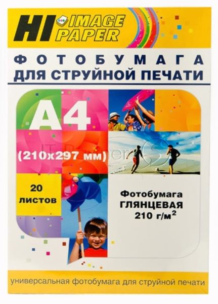 Бумага Hi-Black A200400U Фотобумага глянцевая односторонняя (Hi-image paper) A4, 210 г/м, 20 л. (H210-A4-20)