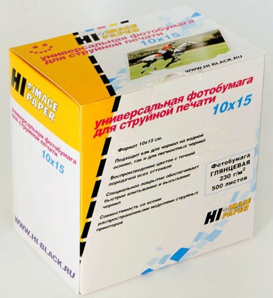Бумага Hi-Black A21183 Фотобумага матовая односторонняя (Hi-image paper) 10х15, 230 г/м, 500 л. (MC230-4R-500)