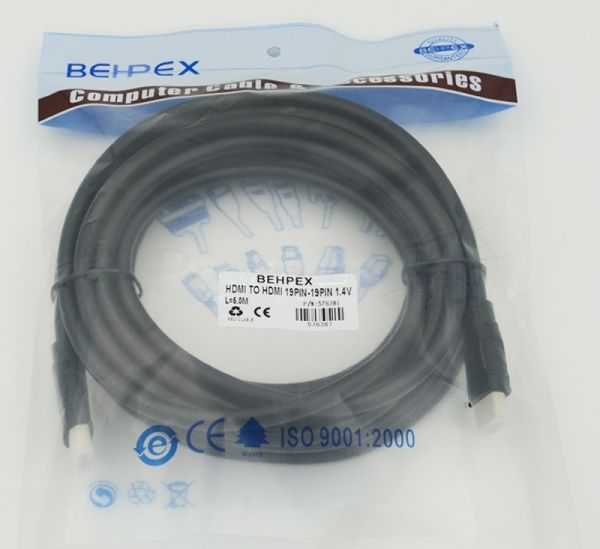 Кабель аудио-видео Behpex HDMI (m)/HDMI (m) 5м. черный ver1.4