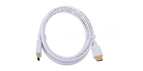 Кабель Cablexpert HDMI CC-HDMI4-W-6, 19M/19M, v2.0, медь, позол.разъемы, экран, 1.8м, белый, пакет