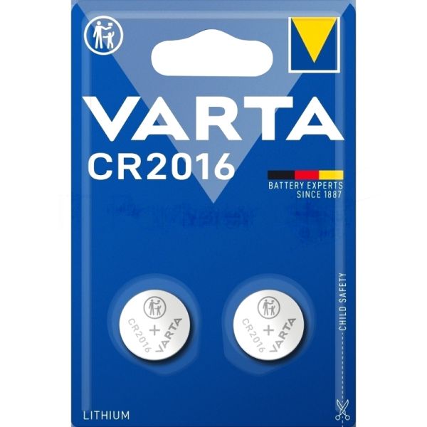 Элемент питания VARTA ELECTRONICS CR 2016 блистер 2	 06016101402