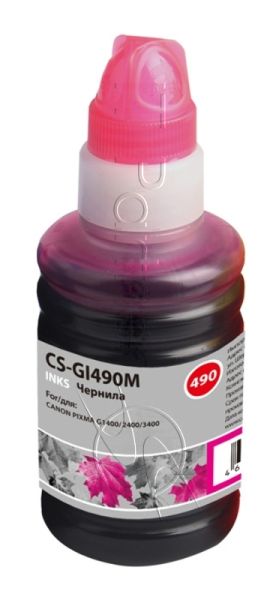 Чернила Cactus CS-GI490M пурпурный 100мл для Canon PIXMA G1400, G2400, G3400