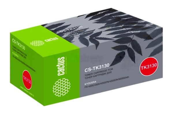 Картридж лазерный Cactus CS-TK3130 черный (25000 стр.) для Kyocera Mita FS 4200/4300/4200DN/4300DN/M3550idn Ecosys/60idn