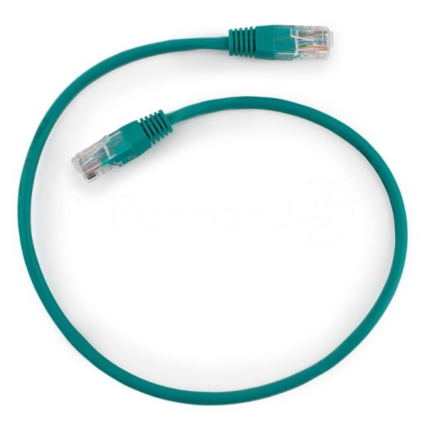Патч-корд UTP Cablexpert cat.5e, 0.5м, литой, многожильный, зеленый