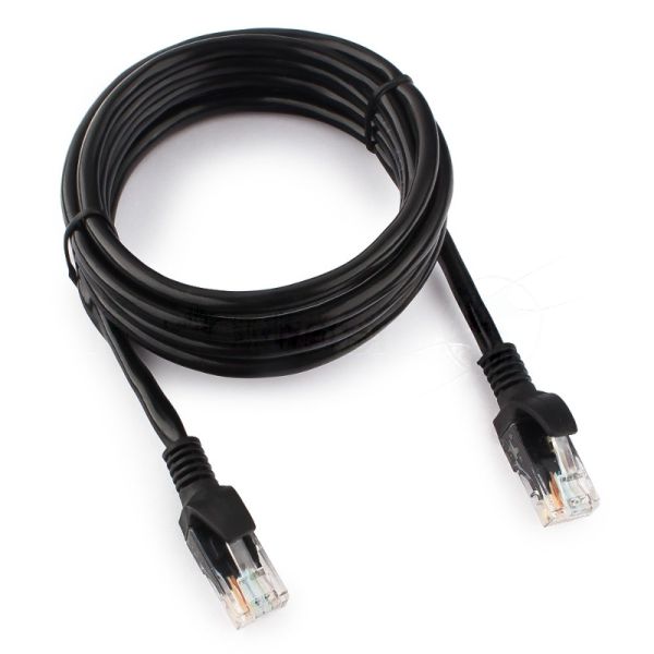 Патч-корд UTP Cablexpert cat.5e, 2м, литой, многожильный, черный