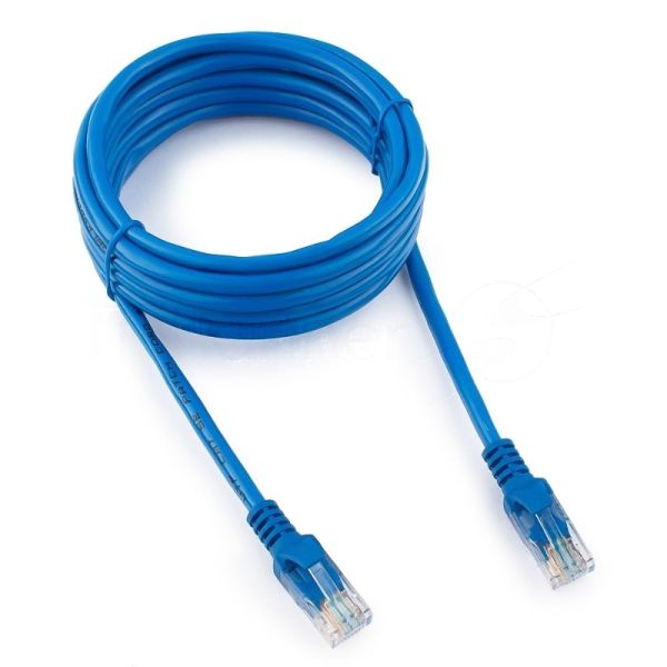 Патч-корд UTP Cablexpert cat.5e, 3м, литой, многожильный, синий