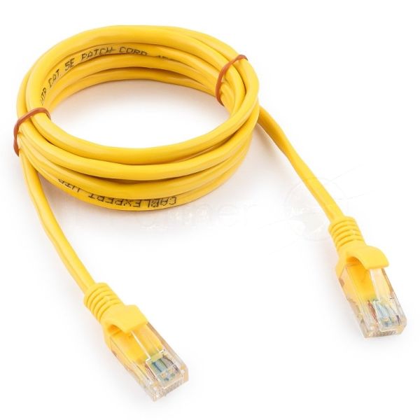 Патч-корд UTP Cablexpert cat.5e, 2м, литой, многожильный, желтый