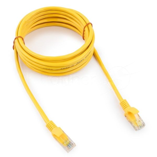 Патч-корд UTP Cablexpert cat.5e, 3м, литой, многожильный, желтый