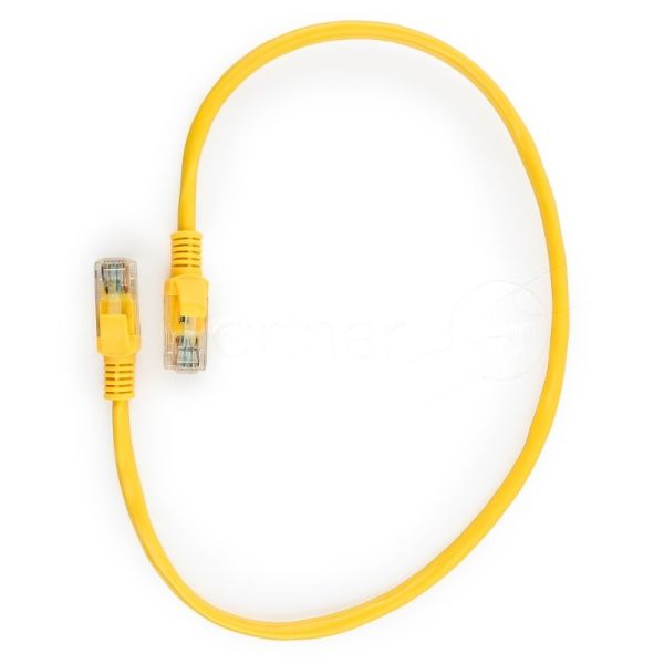 Патч-корд UTP Cablexpert cat.5e, 0.5м, литой, многожильный, желтый