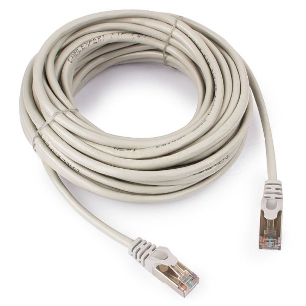 Патч-корд FTP Cablexpert cat.5e, 10м, литой, многожильный серый